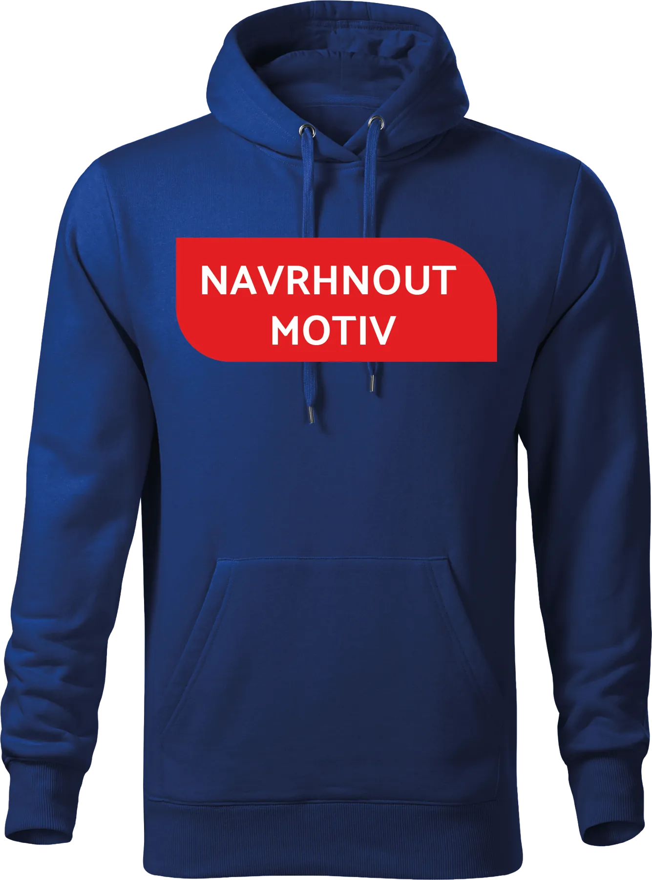 Tmavě modrá mikina s kapucí