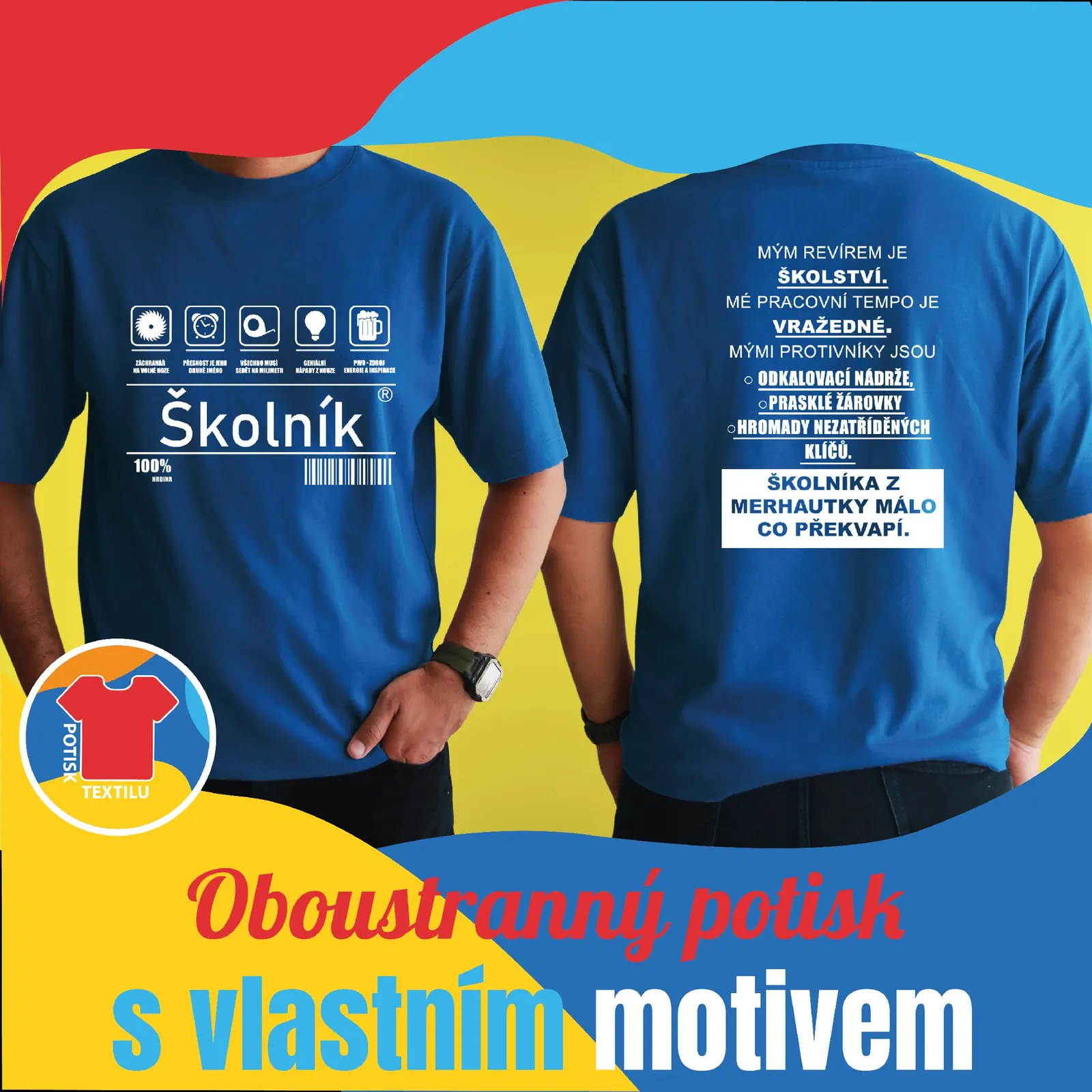 Tričko s oboustranným potiskem