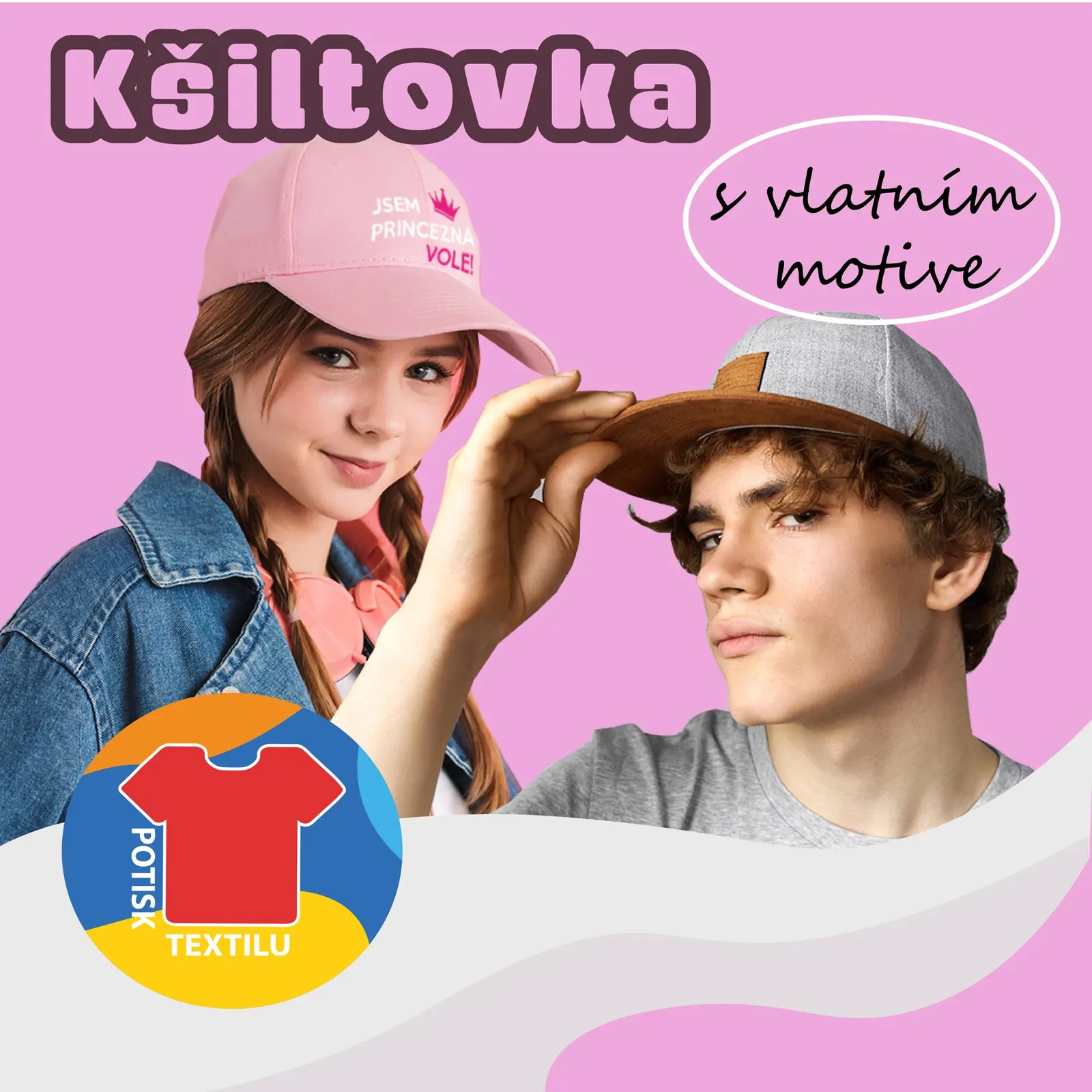 Kšiltovka s vlastním motivem