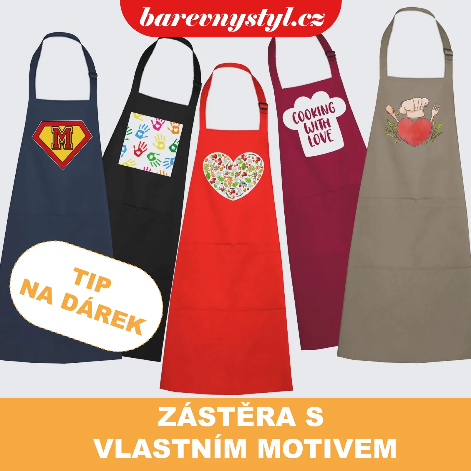 Zástěry s vlastním motivem