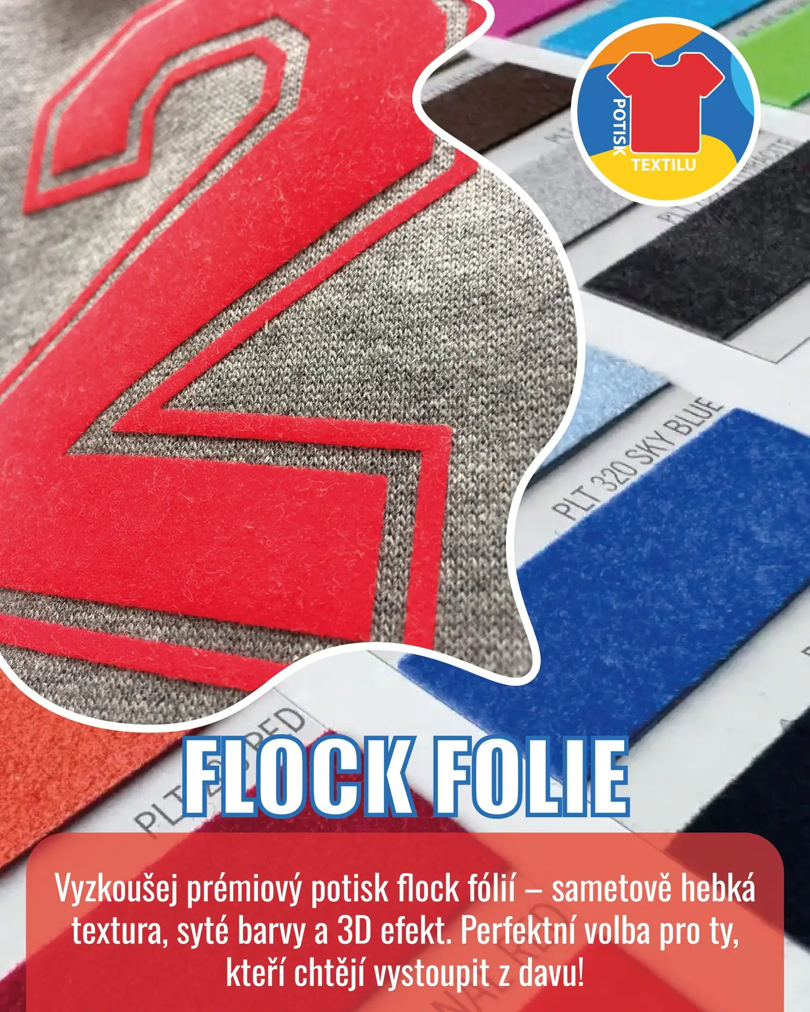 Plakát flock fólie s číslem