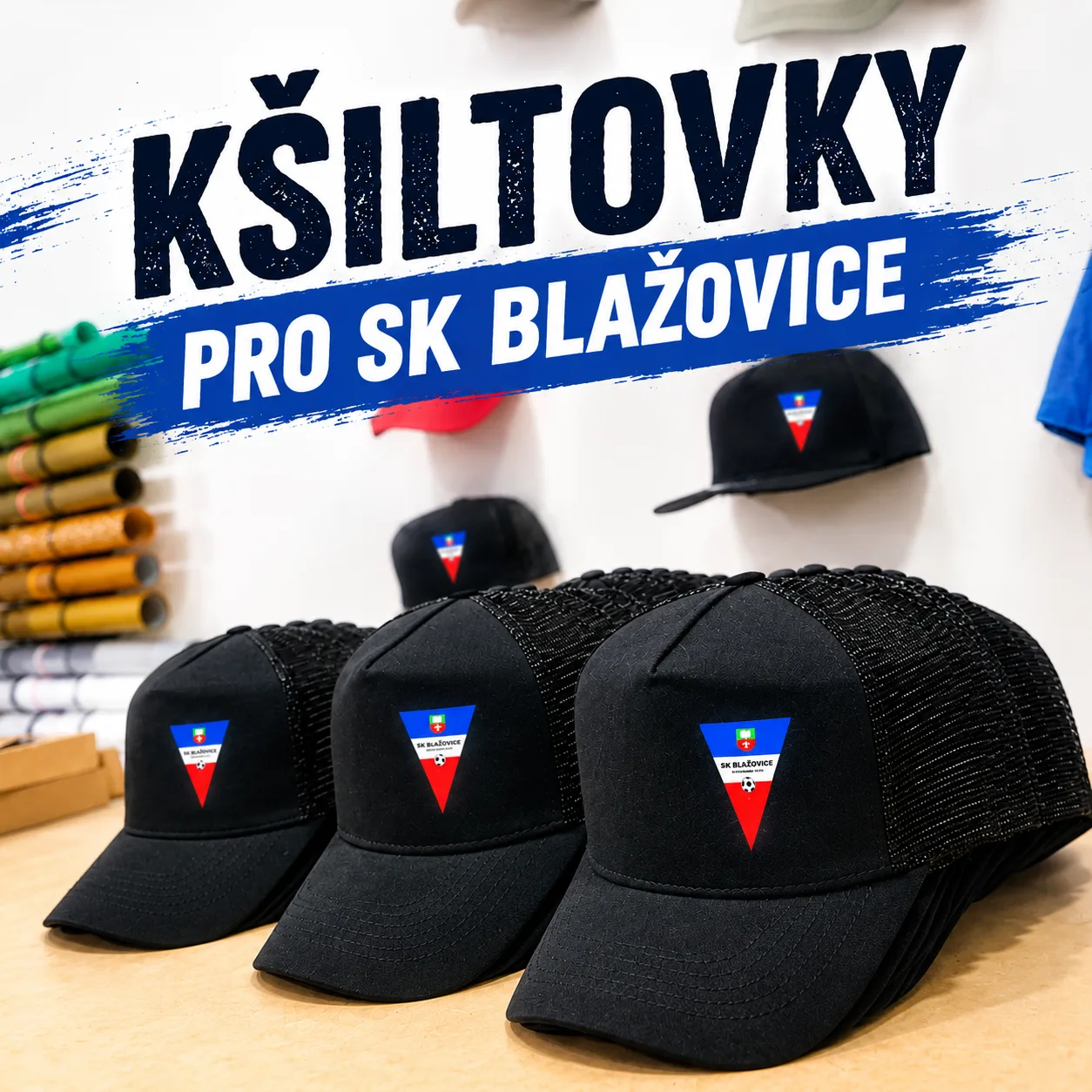 černá kšiltovka s potiskem SK Blažovice